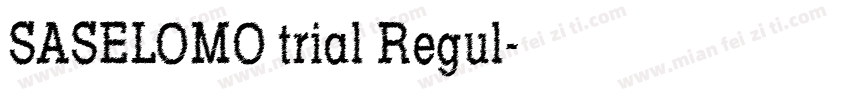 SASELOMO trial Regul字体转换